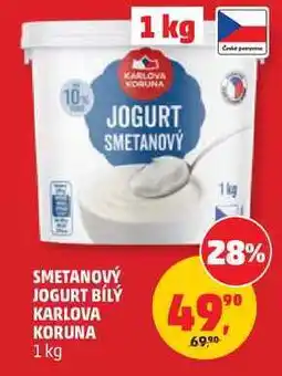 Penny Market SMETANOVÝ JOGURT BÍLÝ KARLOVA KORUNA nabídka