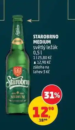 Penny Market STAROBRNO MEDIUM světlý ležák nabídka