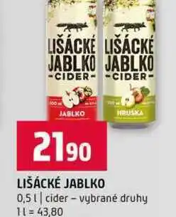 Terno LIŠÁCKÉ JABLKO 0,5l cider vybrané druhy nabídka