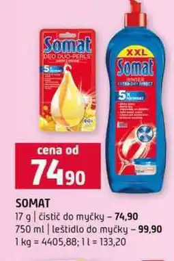 Terno SOMAT 17 g čistič do myčky 750 ml leštidlo do myčky nabídka