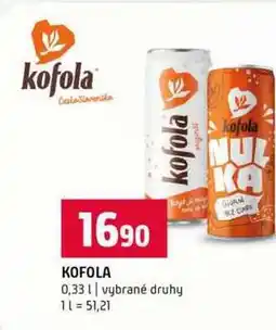 Terno KOFOLA 0,33l vybrané druhy nabídka