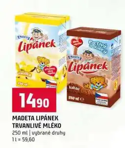 Terno MADETA LIPÁNEK TRVANLIVÉ MLÉKO 250 ml vybrané druhy nabídka
