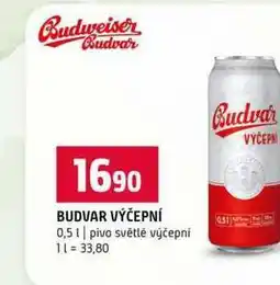 Terno BUDVAR VÝČEPNÍ 0,5l pivo světlé výčepní nabídka