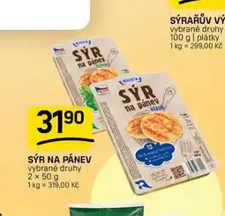 Flop SÝR NA PÁNEV vybrané druhy nabídka