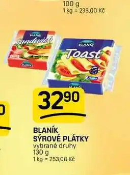 Flop BLANÍK SÝROVÉ PLÁTKY vybrané druhy nabídka