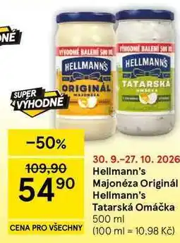 Tesco Hellmann's Tatarská Omáčka nabídka