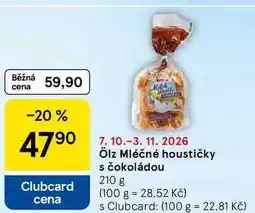 Tesco Ölz Mléčné houstičky s čokoládou nabídka