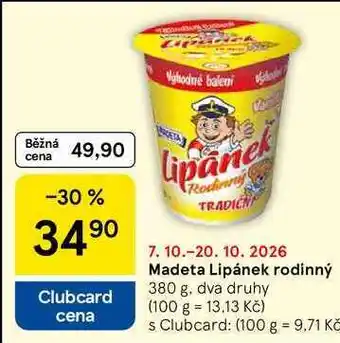 Tesco Madeta Lipánek rodinný nabídka