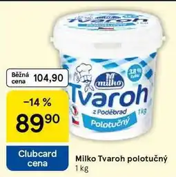 Tesco Milko Tvaroh polotučný nabídka