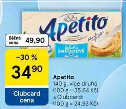 Tesco Apetito nabídka