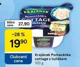 Tesco Krajánek Pomazánka cottage s tuňákem nabídka