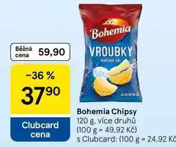 Tesco Bohemia Chipsy, 120 g, více druhů nabídka