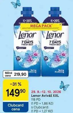 Tesco Lenor Aviváž XXL, 118 PD nabídka