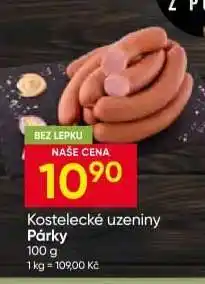 Hruška Kostelecké uzeniny Párky nabídka