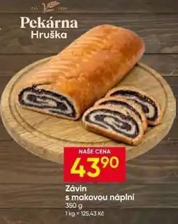 Hruška Závin s makovou náplní nabídka