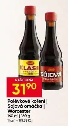 Hruška POLÉVKOVÉ KOŘENÍ, SÓJOVÁ OMÁČKA, WORCESTER nabídka
