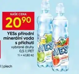 Hruška YESs přírodní minerální voda s příchutí nabídka