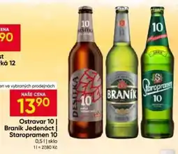Hruška Ostravar 10 | Braník Jedenáct | Staropramen 10 nabídka
