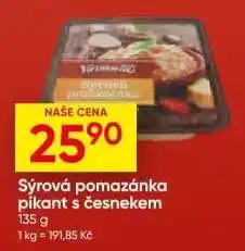 Hruška Sýrová pomazánka pikant s česnekem nabídka