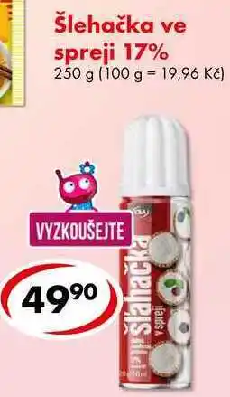 CBA Šlehačka ve spreji 17% nabídka