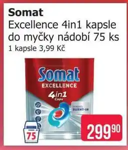 Teta Somat Excellence 4in1 kapsle do myčky nádobí 75 ks nabídka