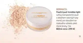 DERMACOL Fixační pudr Invisible light