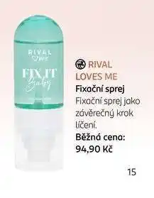 Rossmann RIVAL LOVES ME Fixační sprej nabídka