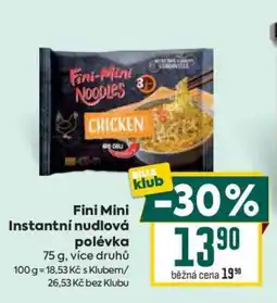 Billa Fini Mini Instantní nudlová polévka nabídka