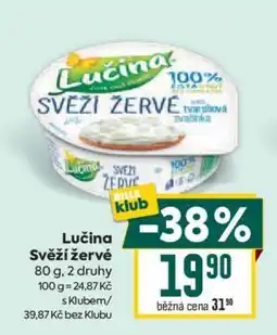 Billa Lučina svěží žervé nabídka