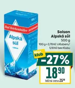 Billa Solsan Alpská sůl nabídka