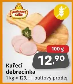 Coop Kuřecí debrecínka nabídka