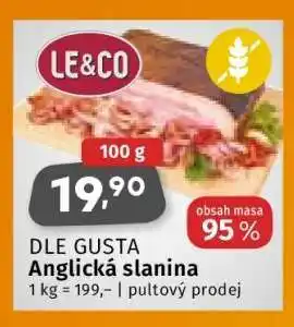 LE&CO DLE GUSTA Anglická slanina