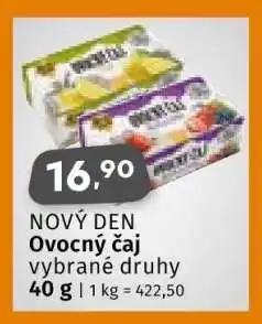 Coop NOVÝ DEN OVOCNÝ ČAJ nabídka