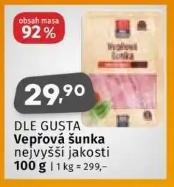 Coop Dle Gusta Vepřová šunka nabídka