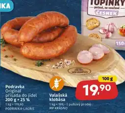 Coop Valašská klobása nabídka