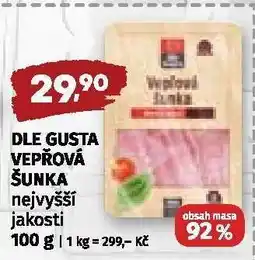 Coop Dle Gusta Vepřová šunka nabídka