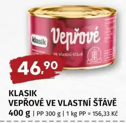 Coop KLASIK VEPŘOVÉ VE VLASTNÍ ŠŤÁVĚ nabídka