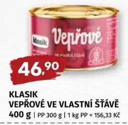 Coop KLASIK VEPŘOVÉ VE VLASTNÍ ŠŤÁVĚ nabídka