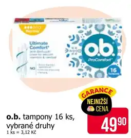 Teta o.b. tampony nabídka