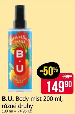 Teta B.U. Body mist nabídka