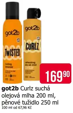 Teta got2b Curlz suchá olejová mlha nabídka