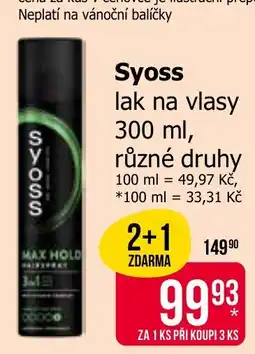Teta Syoss lak na vlasy nabídka