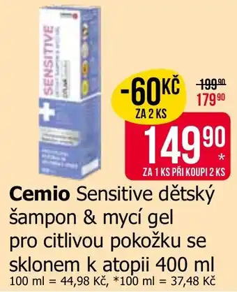Cemio Sensitive dětský šampon & mycí gel