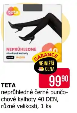 Teta Teta neprůhledné černé punčochové kalhoty 40 DEN nabídka