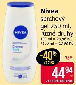 Teta Nivea sprchový gel nabídka