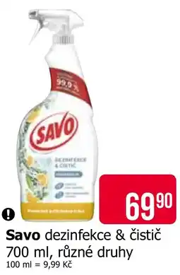 Teta Savo dezinfekce & čistič nabídka