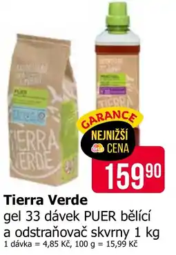 Teta Tierra Verde gel 33 dávek PUER bělící a odstraňovač skvrny nabídka