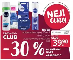 Rossmann Nivea antiperspirant spraj nabídka