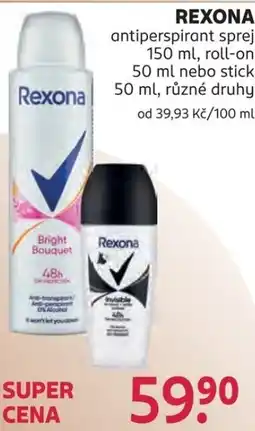Rossmann Rexona antiperspirant nabídka