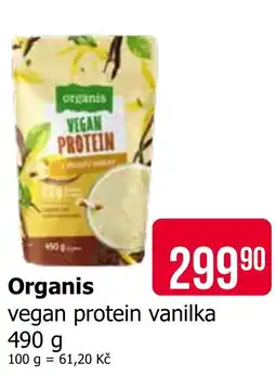 Teta Organis vegan protein vanilka nabídka